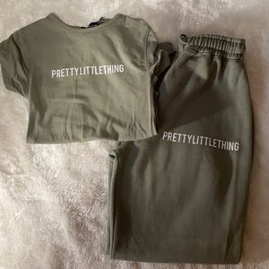 PLT Army Green 2 Piece Set - Bodysuit & Joggers Size 6